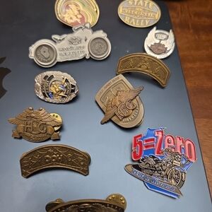 Harley-Davidson Collectible Pins - Gold, Silver, Red